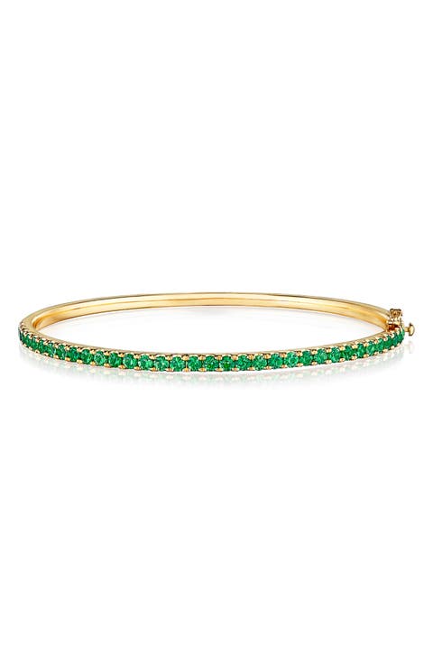 Stackable Green Tsavorite Bracelet