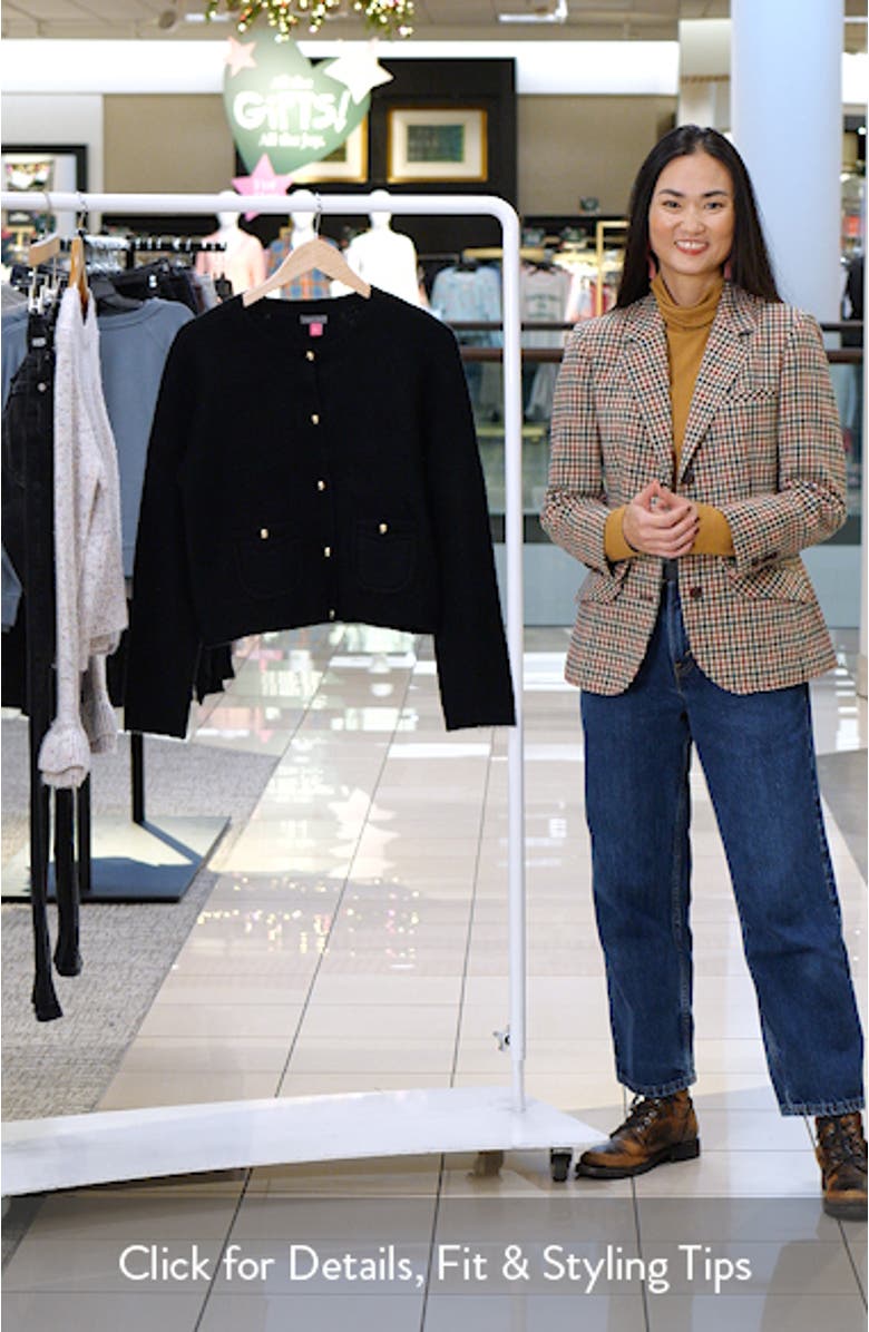 Long Sleeve Cardigan with Patch Pockets, sales video thumbnail