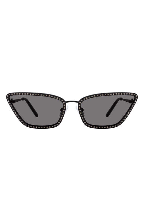 Kurt Geiger London 58mm Cat Eye Sunglasses In Black/smoke