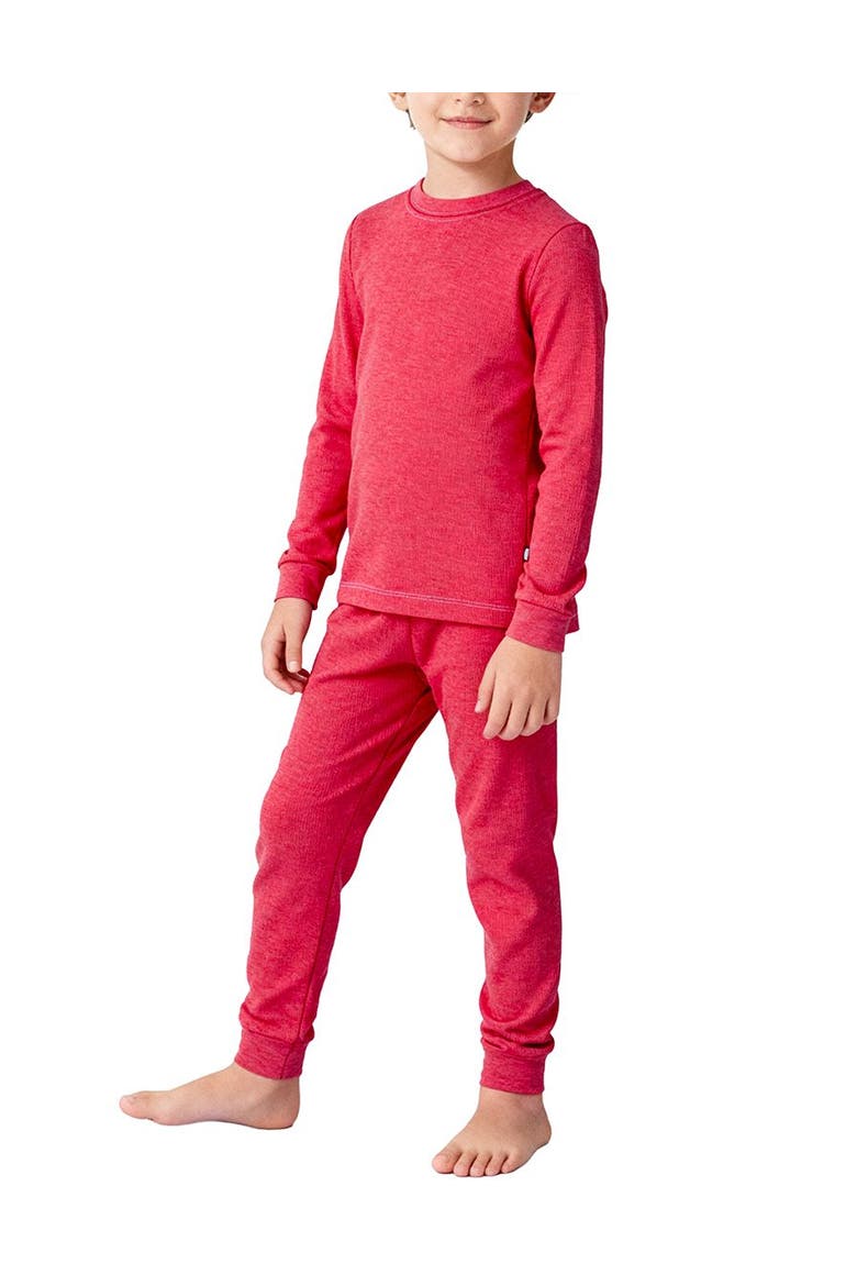 Baby Boys Soft & Cozy Thermal Long Johns 2-Piece Set, Main, color, Candy Apple