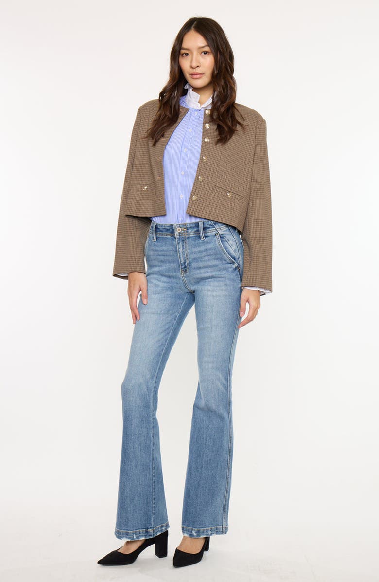 KanCan Bailey High Rise Flare Jeans, Alternate, color, Medium Dark