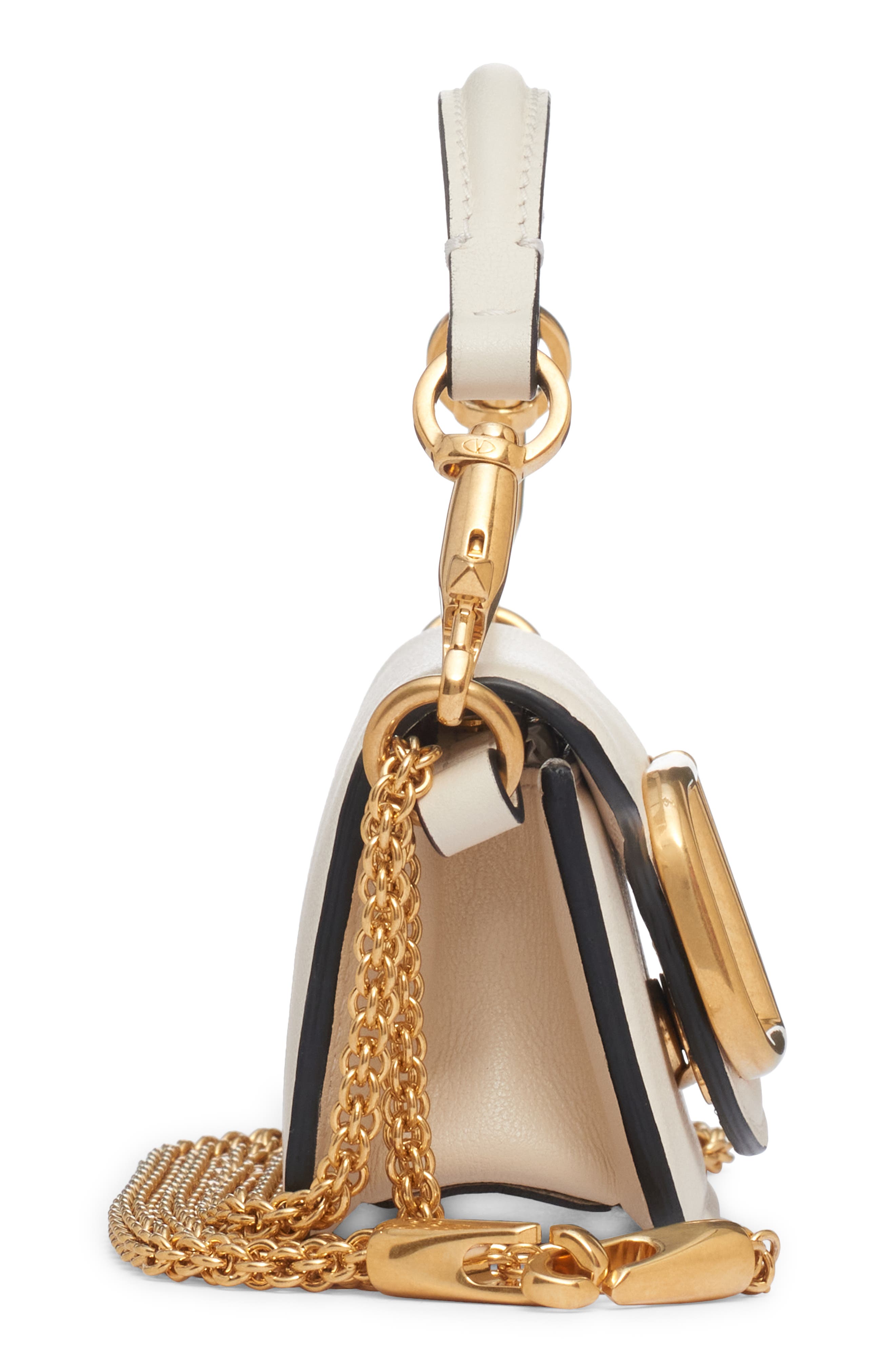 Small Locò Crystal Logo Leather Shoulder Bag, Alternate, color, KP1 IVORY/GOLD