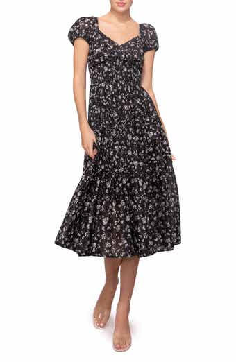 MELLODAY Ditsy Print Midi Dress