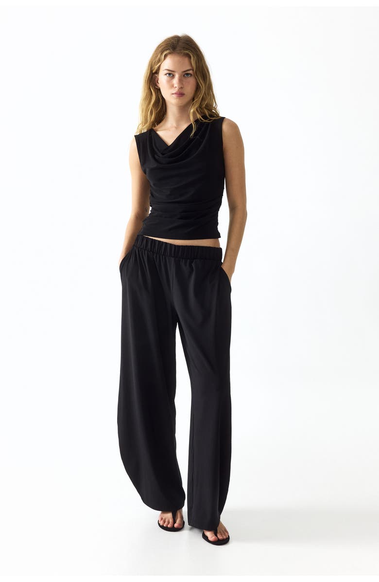 H&M Jersey balloon-leg pants, Main, color, Black