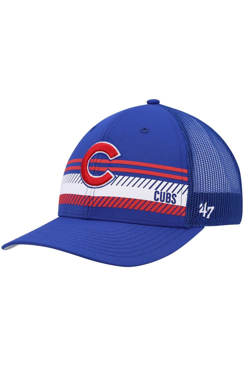 Men's '47 Royal Chicago Cubs Cumberland Trucker Snapback Hat, Main, color, Royal