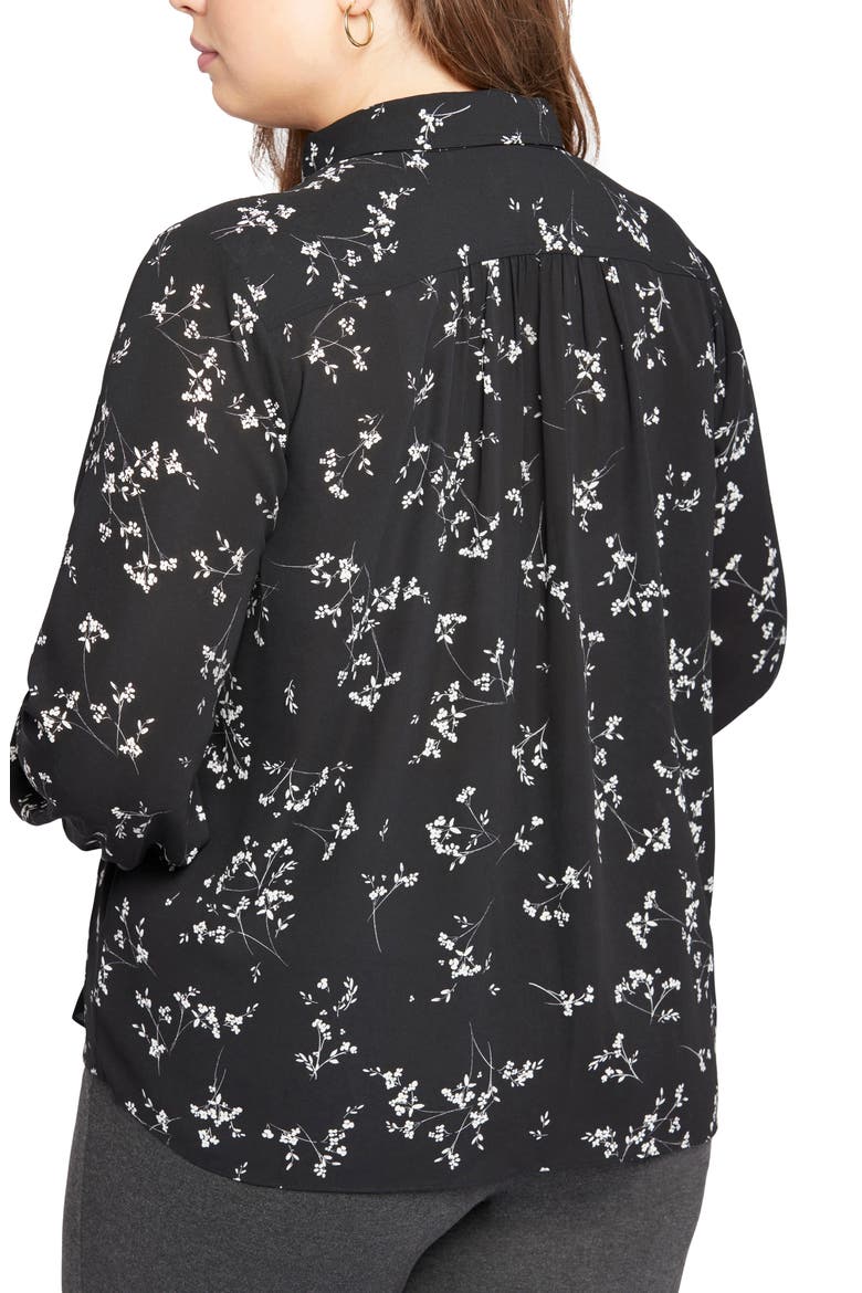 Modern Floral Blouse, Alternate, color, NELLIE VALLEY