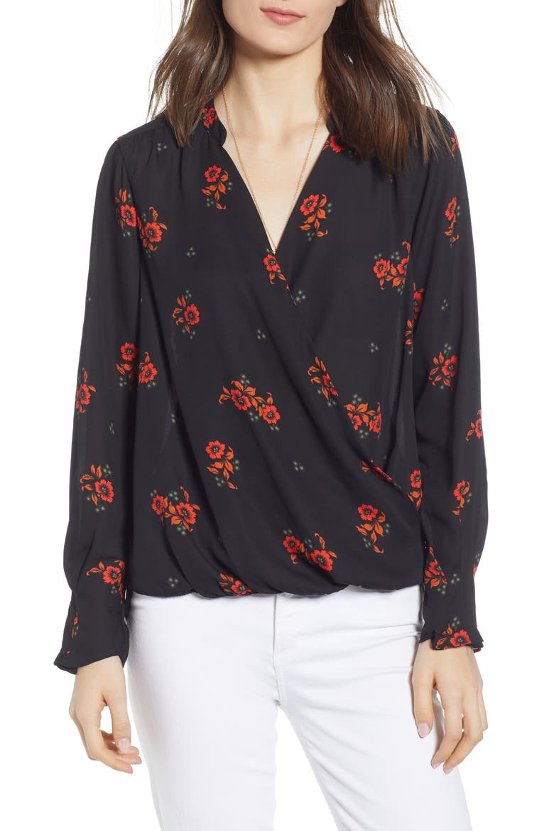Wrap Blouse, Main, color, COMBO F