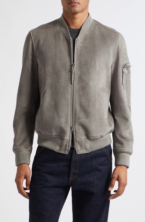 Suede Bomber Jacket
