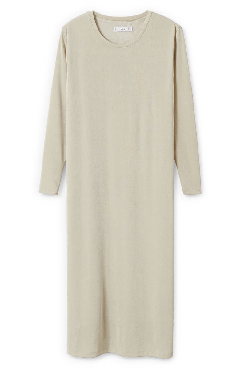 MANGO Shiny Knit Long Sleeve Maxi Dress, Alternate, color, 