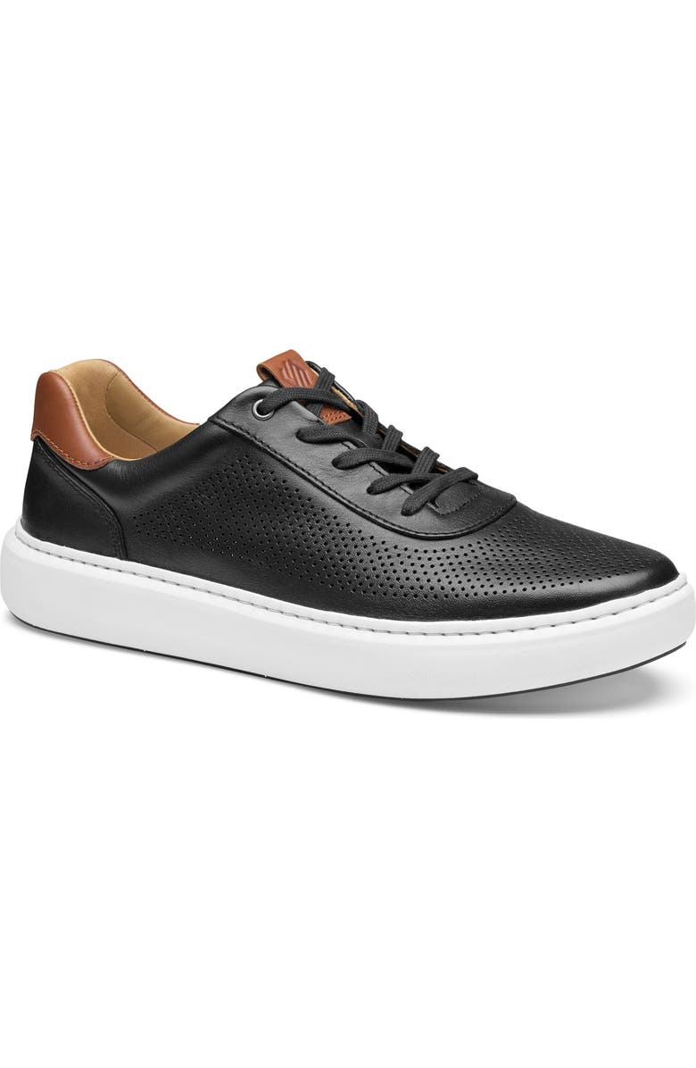 Johnston
Murphy Anders Perforated Sneaker, Main, color, Black Full Grain