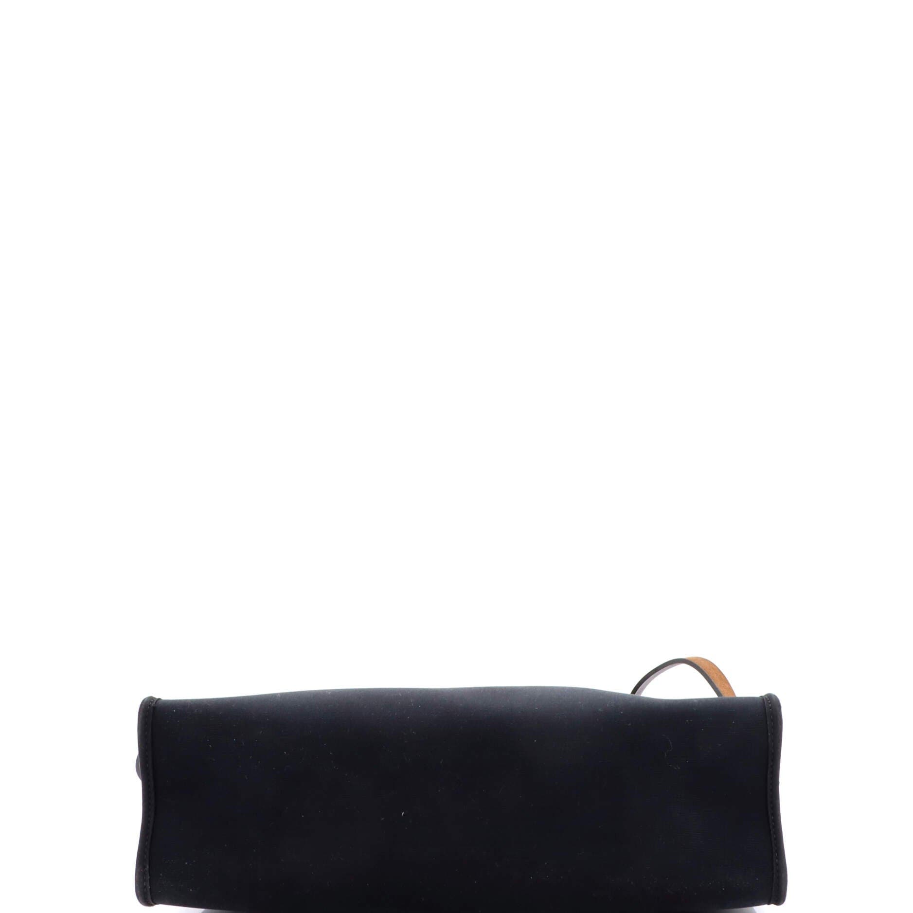 Pre-Owned Hermes Herbag Zip Leather and Toile 31, Alternate, color, Noir