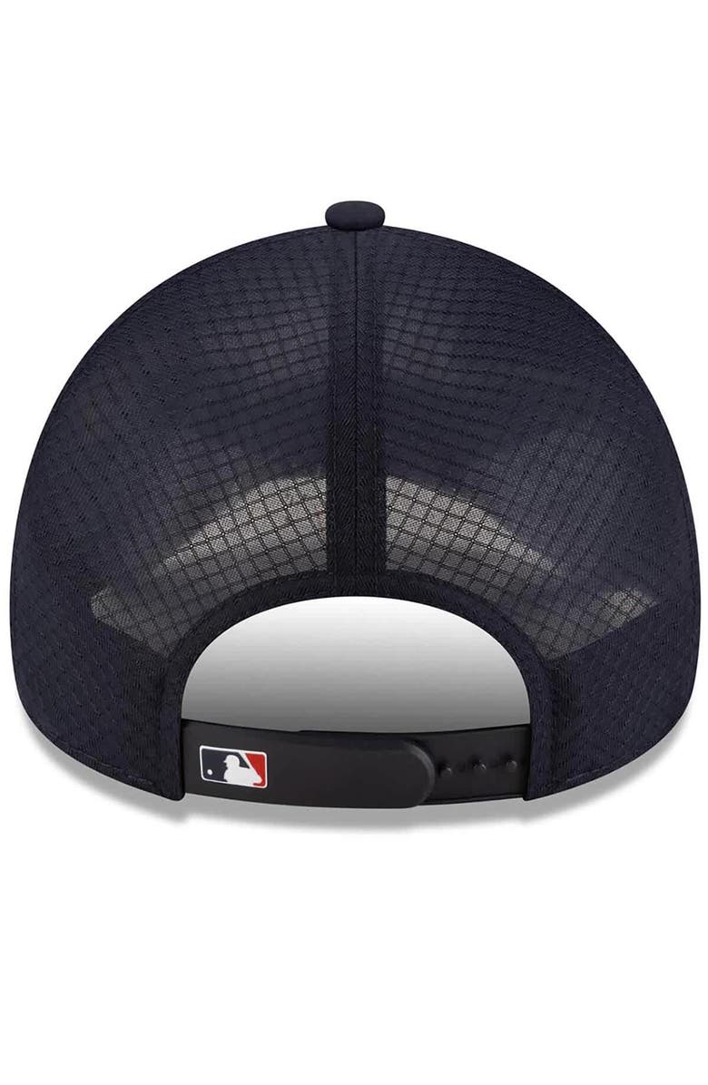 New Era Men's New Era Navy Cleveland Guardians 2026 Batting Practice Apex 9FORTY Adjustable Trucker Hat, Alternate, color, Navy