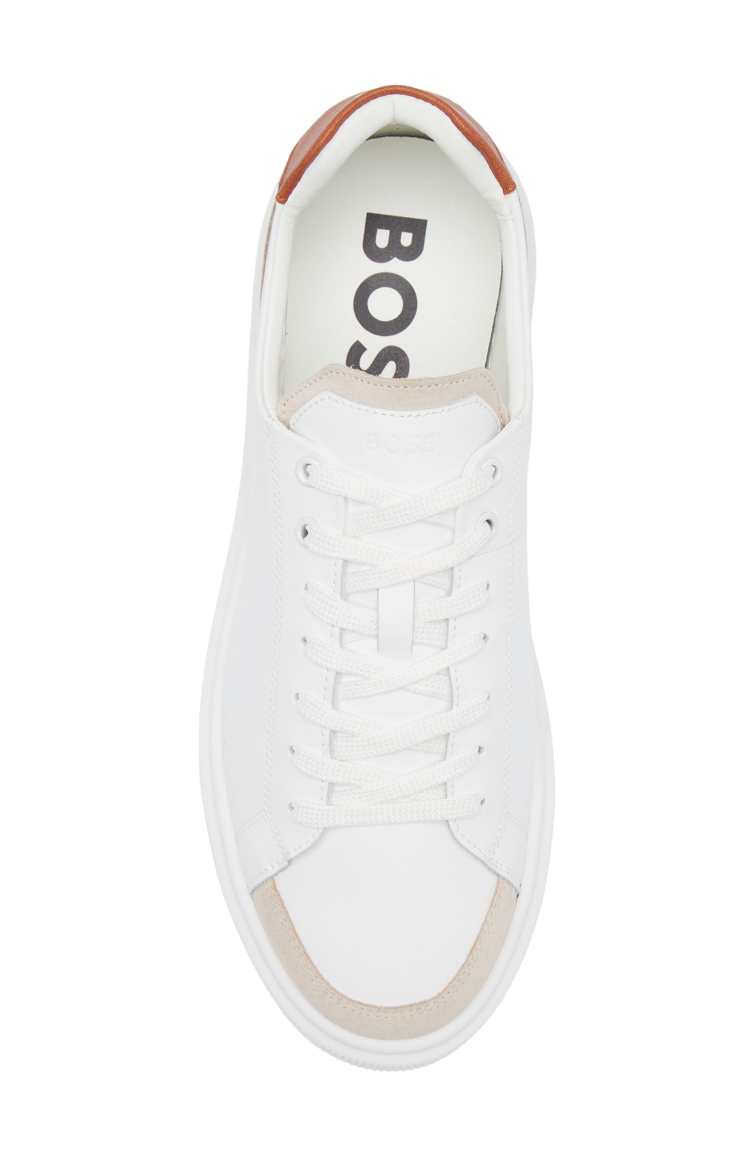 BOSS Colyn Sneaker, Alternate, color, White/ Brown
