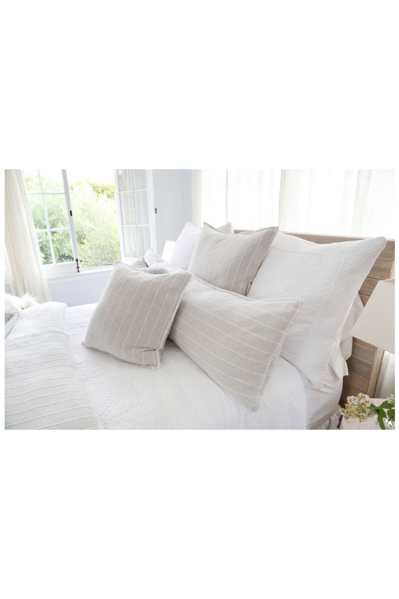 Henley Stripe Square Pillow, Alternate, color, OAT