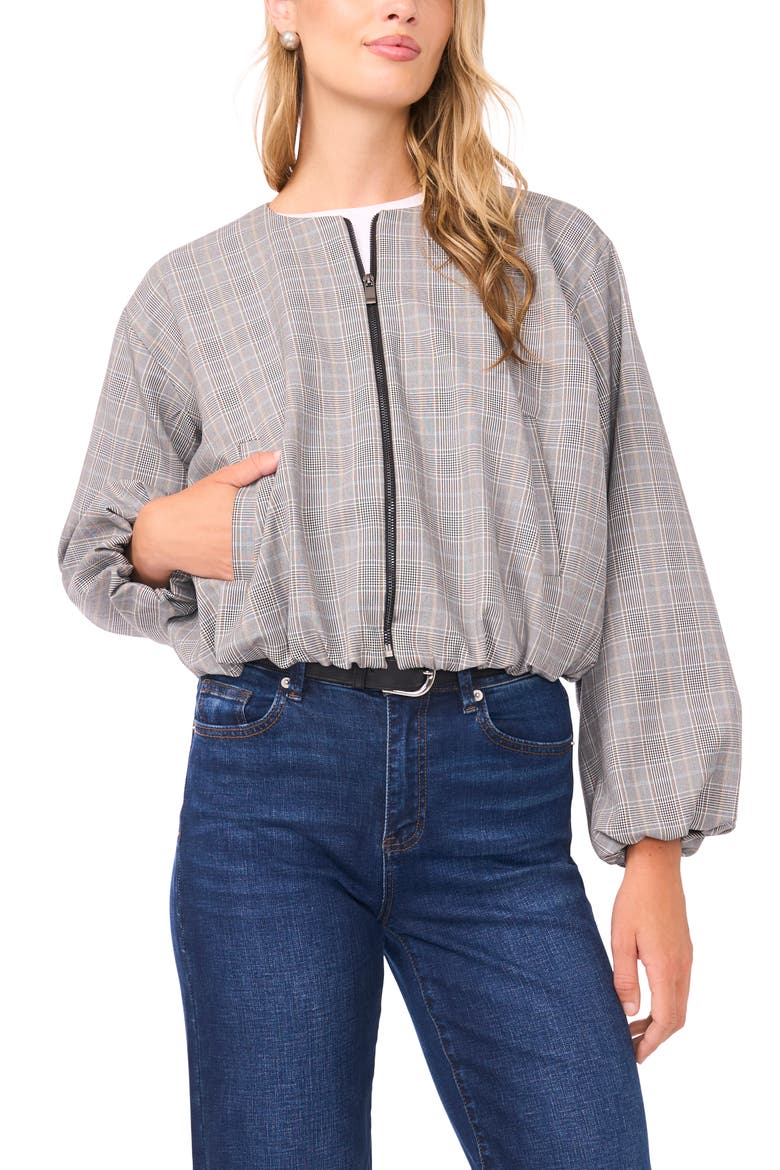 Bubble Crop Jacket, Main, color, RICH BLACK