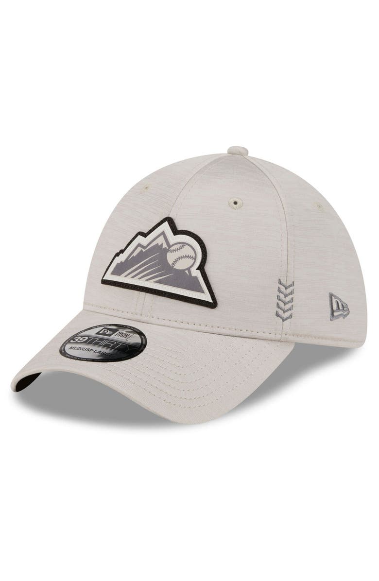 New Era Men's New Era  Cream Colorado Rockies 2024 Clubhouse 39THIRTY Flex Fit Hat, Main, color, 