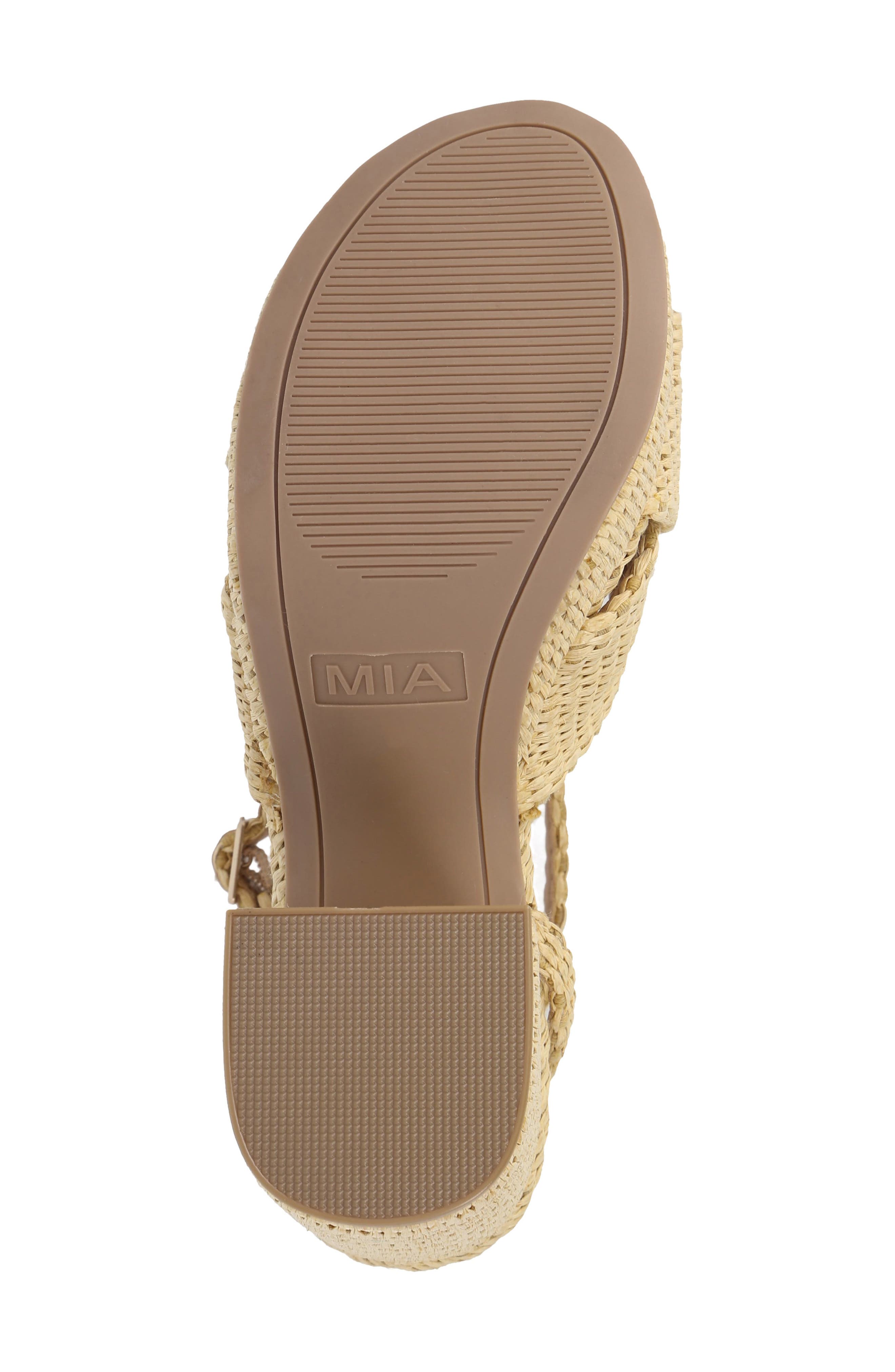 MIA Reese Raffia Platform Sandal, Alternate, color, Natural