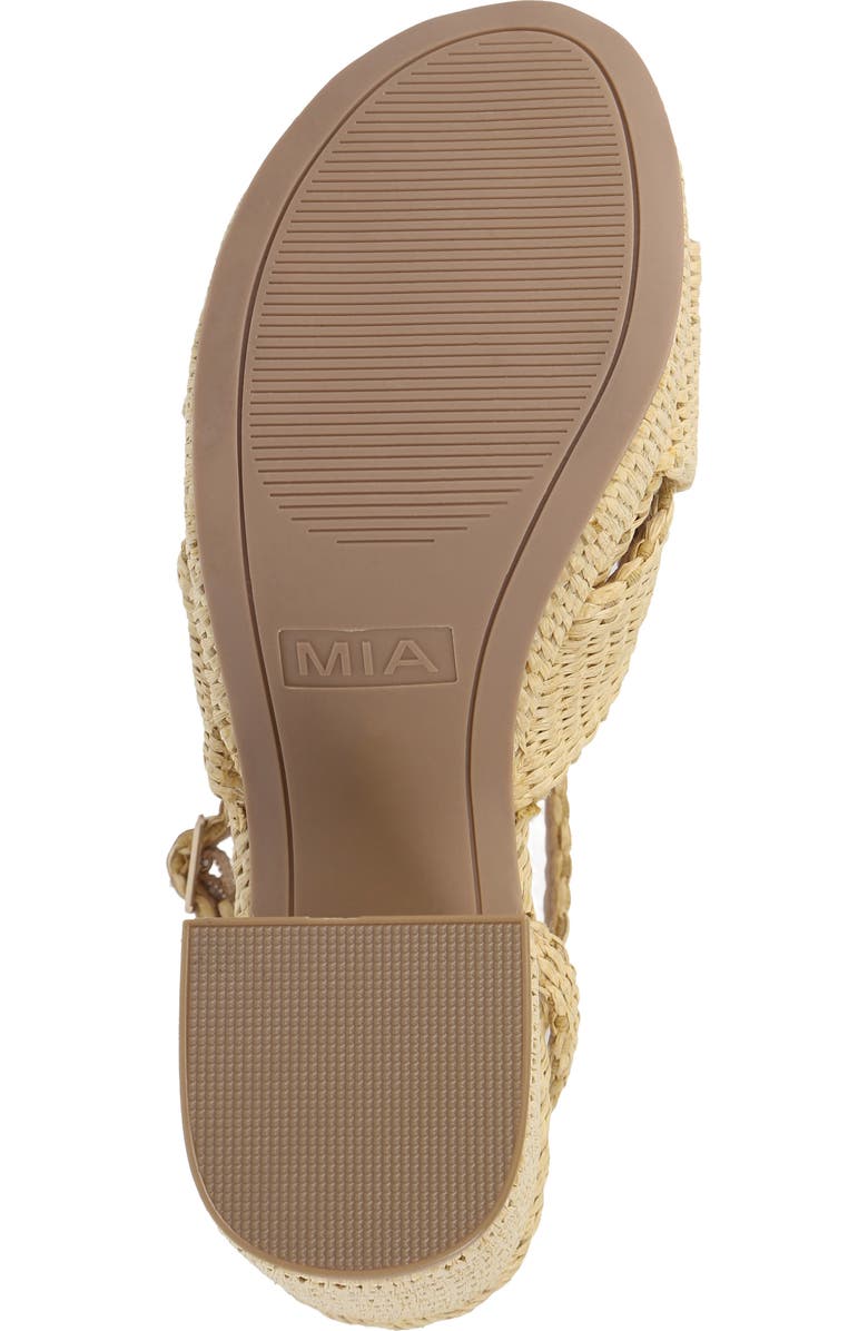 MIA Reese Raffia Platform Sandal, Alternate, color, Natural
