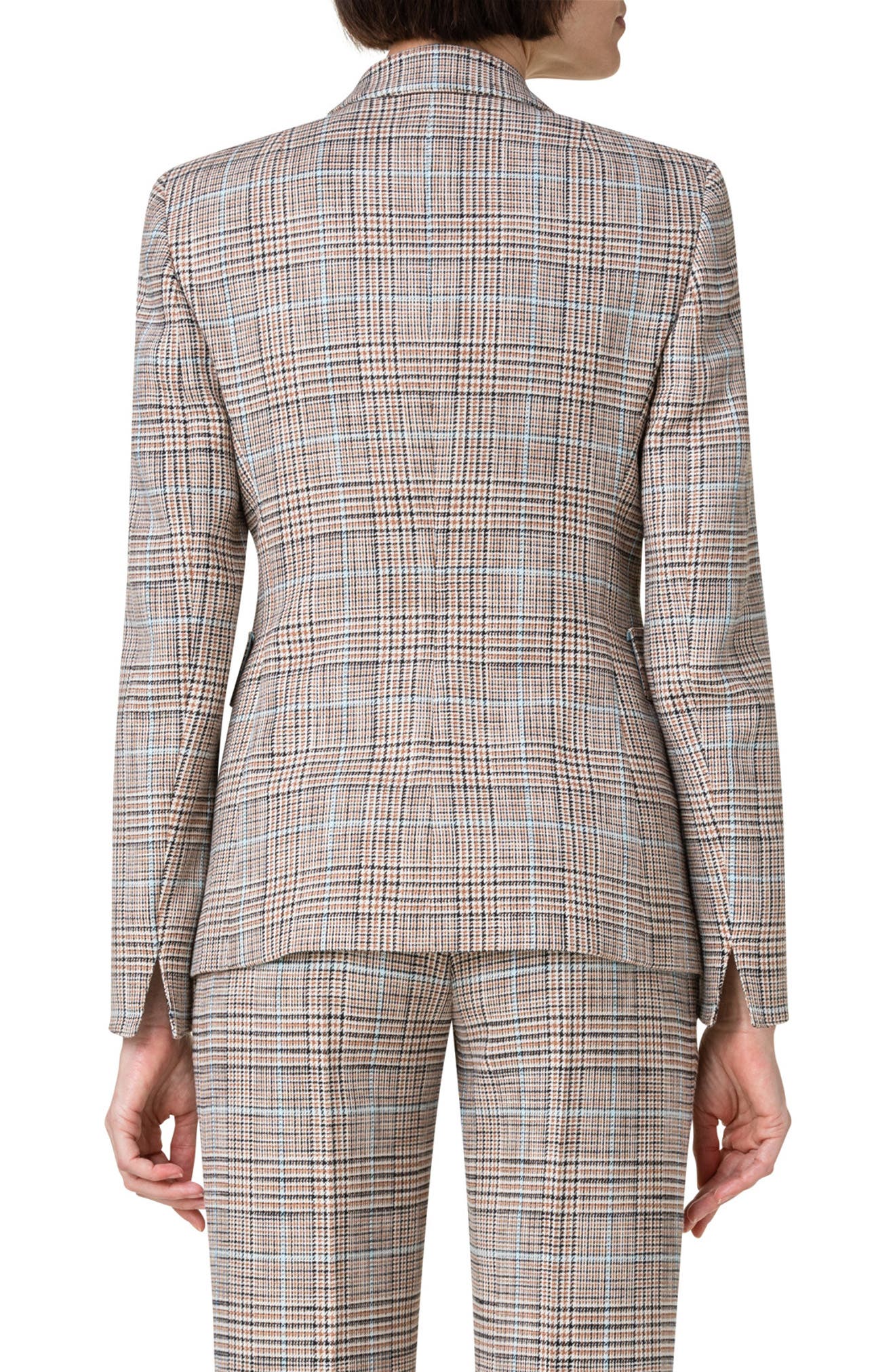 Glen Plaid Double Breasted Blazer - image 2