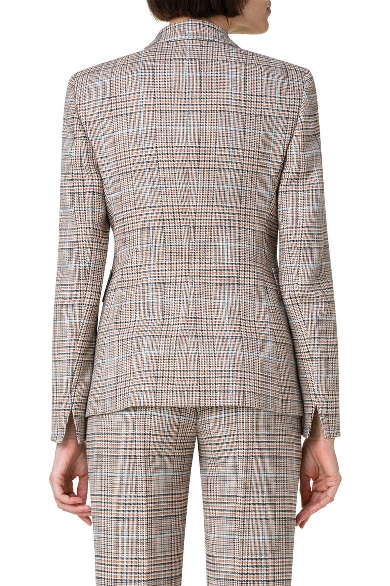 Glen Plaid Double Breasted Blazer, Alternate, color, 039 BEIGE-MULTICOLOR