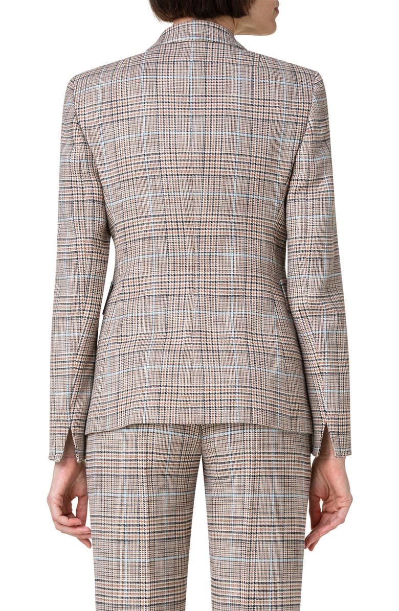 Akris punto Glen Plaid Double Breasted Blazer, Alternate, color,