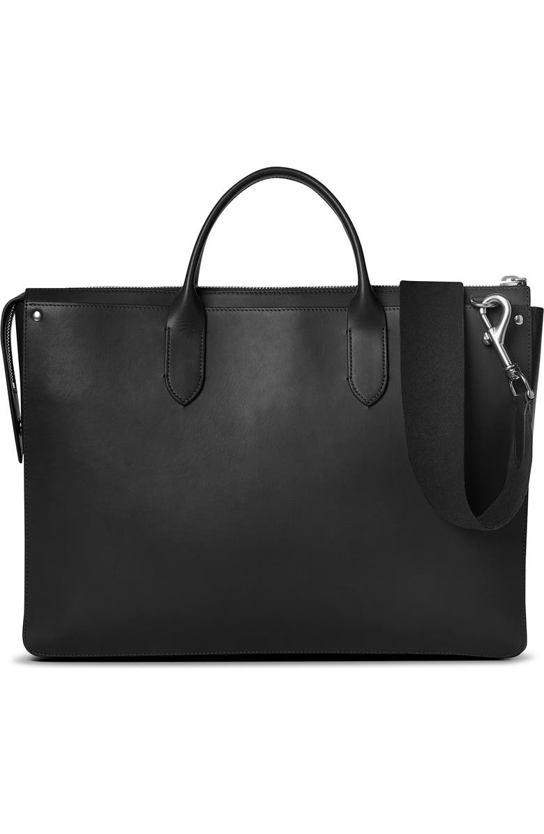 Shinola The Slim Traveler Leather Briefcase, Main, color,