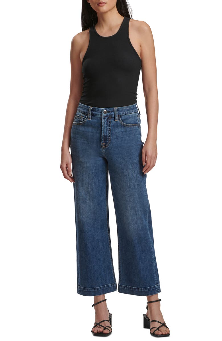 JEN7 by 7 For All Mankind High Waist Crop Wide Leg Jeans, Main, color, 
