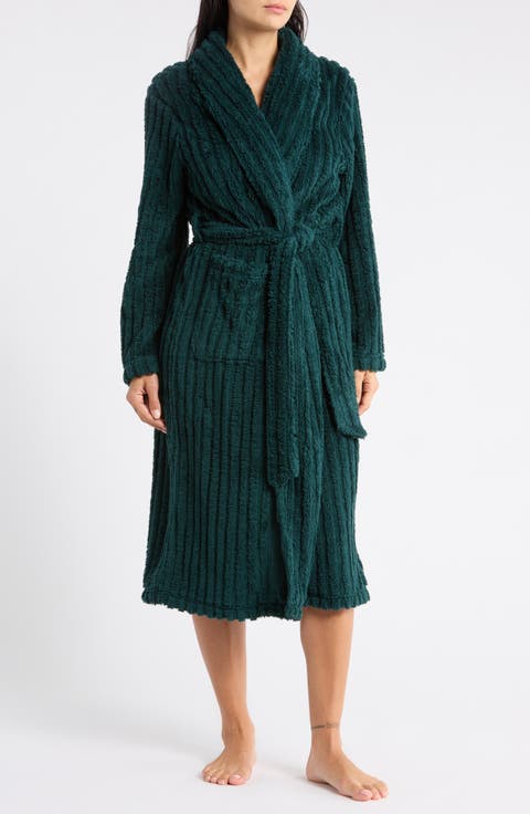 Textured Plush Fleece Robe