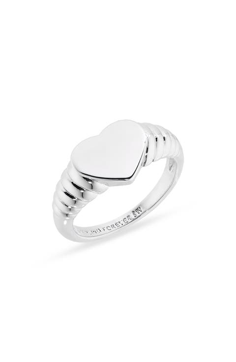 Kayla Heart Shaped Signet Ring