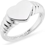 Sterling Forever Kayla Heart Shaped Signet Ring