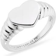 Sterling Forever Kayla Heart Shaped Signet Ring