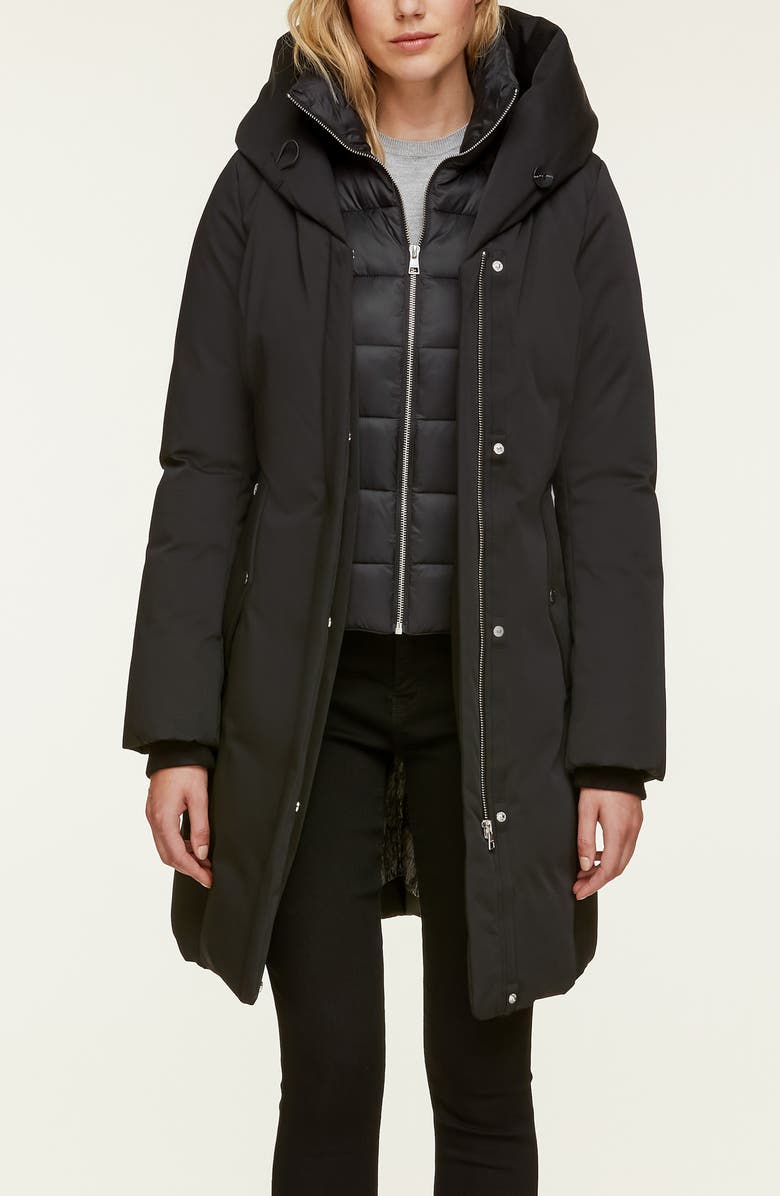 Soia & Kyo Slim Fit Hooded Down Coat, Alternate, color,