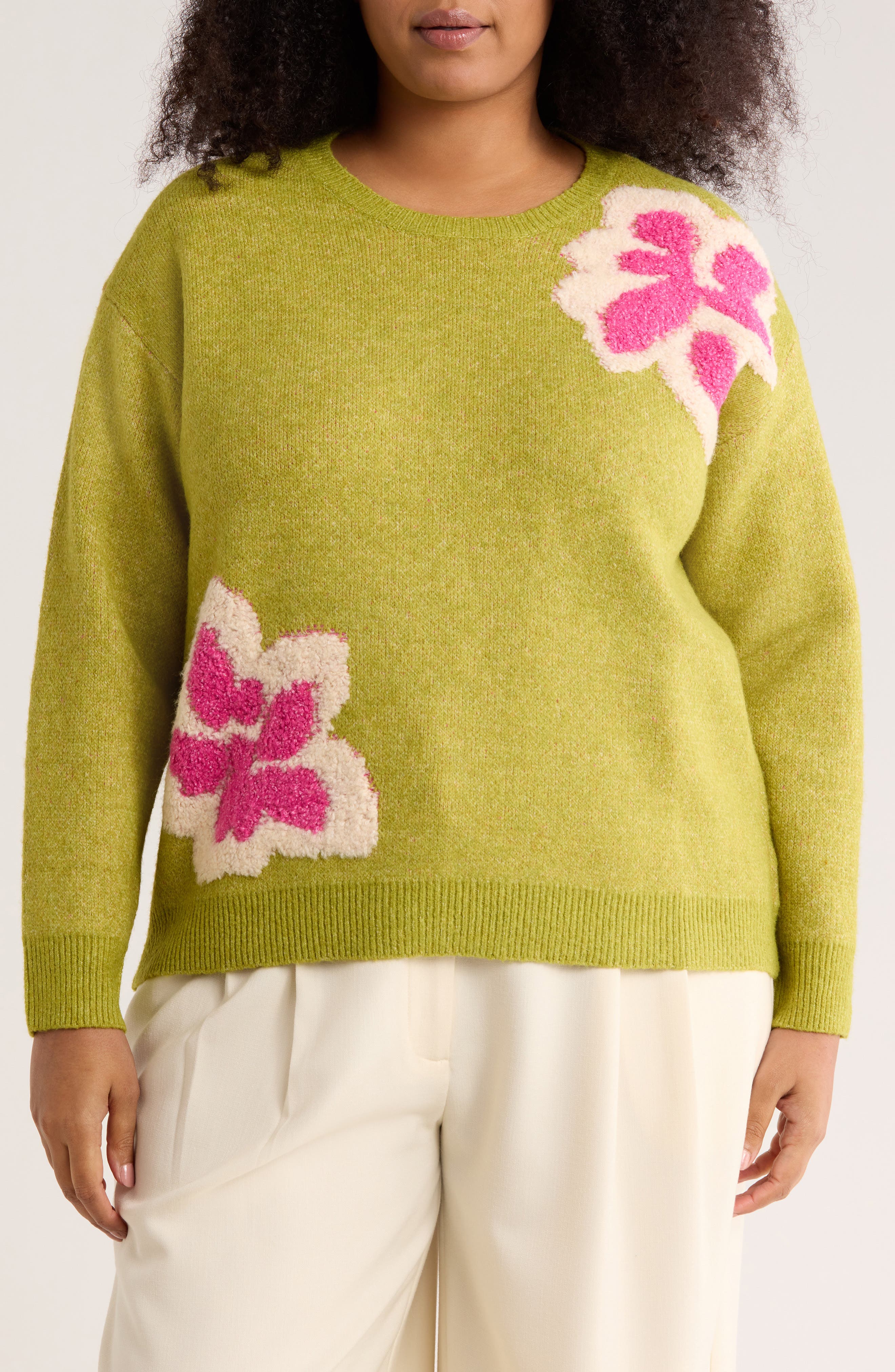 DR2 by Daniel Rainn Raised Floral Sweater