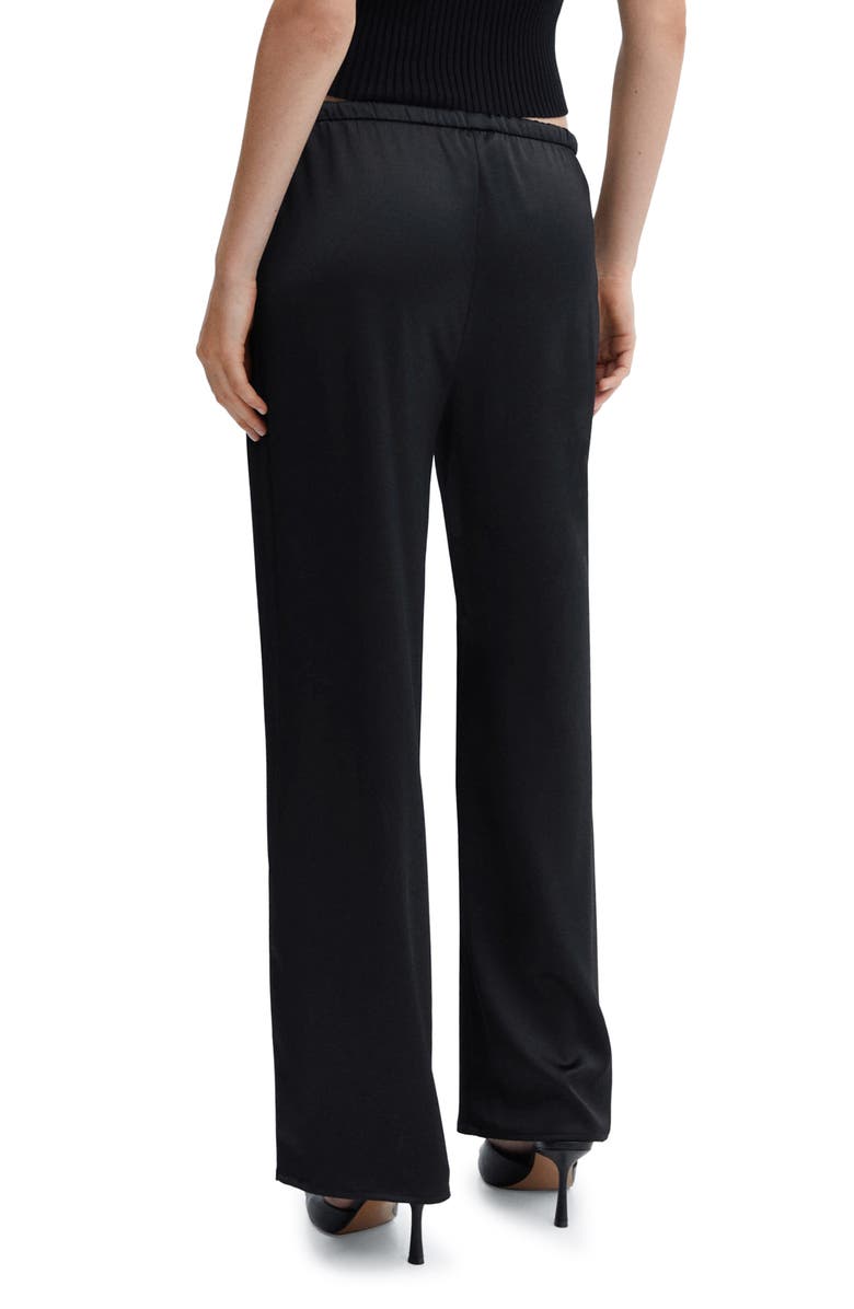 MANGO Satin Drawstring Pants, Alternate, color,