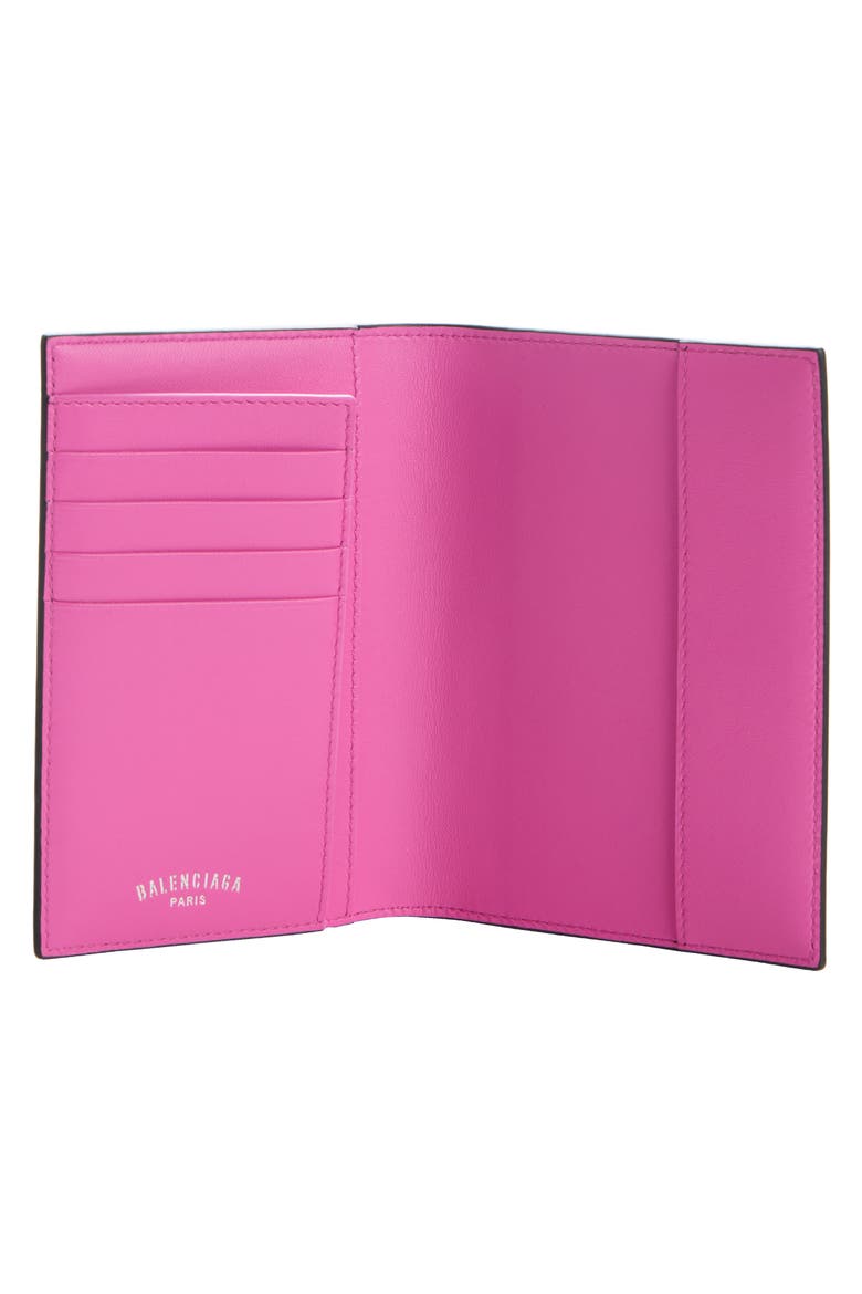 Snob Allover Logo Coated Canvas Passport Holder, Alternate, color, 6636 CORAL