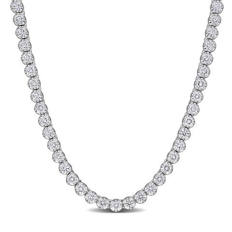 Lab-Grown Diamond Tennis Necklace 14k