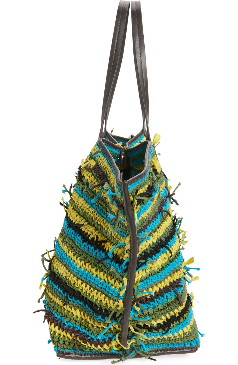 STAUD Large Christos Crochet Tote, Alternate, color, Happy Sack