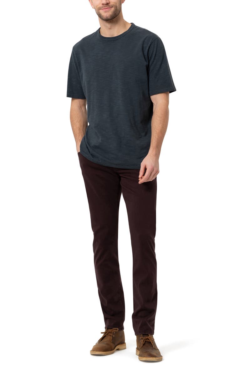 Courage Stretch Cotton Twill Straight Leg Pants, Alternate, color, BURGUNDY TWILL