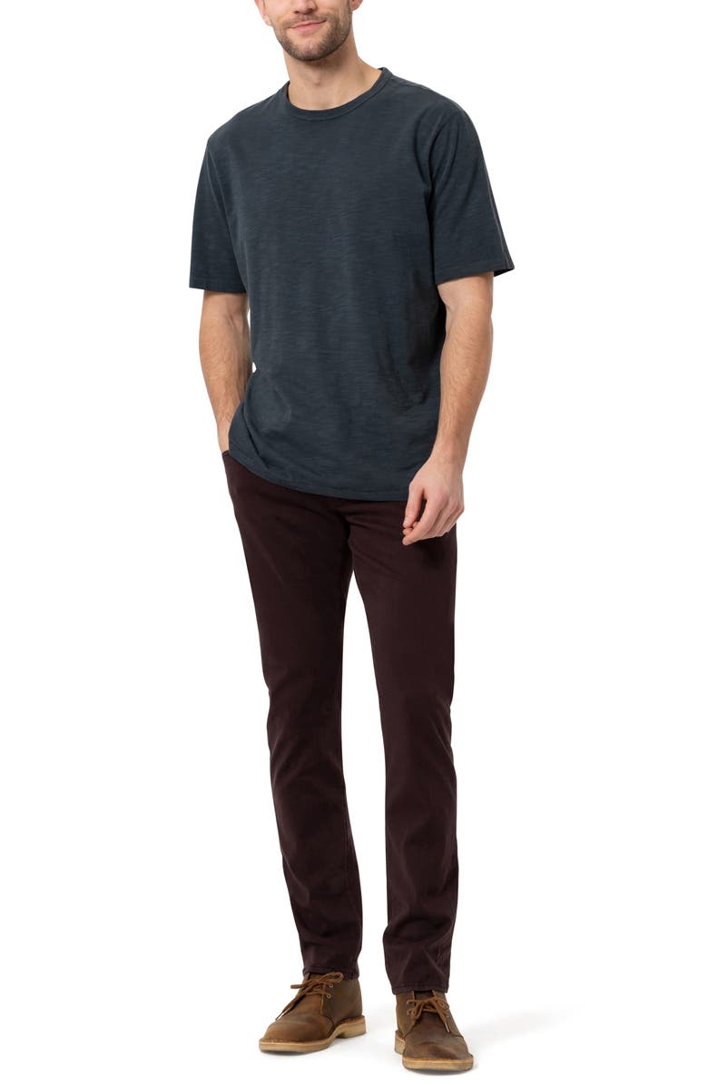 34 Heritage Courage Stretch Cotton Twill Straight Leg Pants, Alternate, color, Burgundy Twill