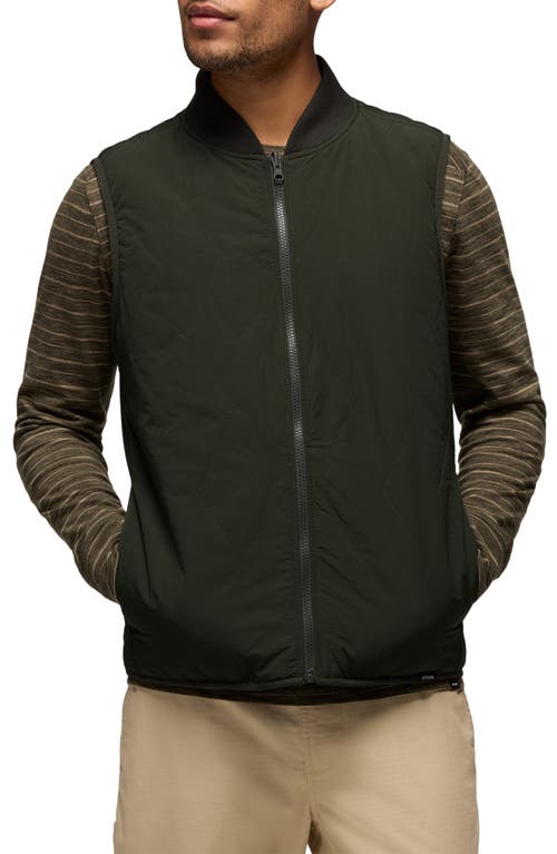 Prana Encinitas Reversible Quilted Vest In Green