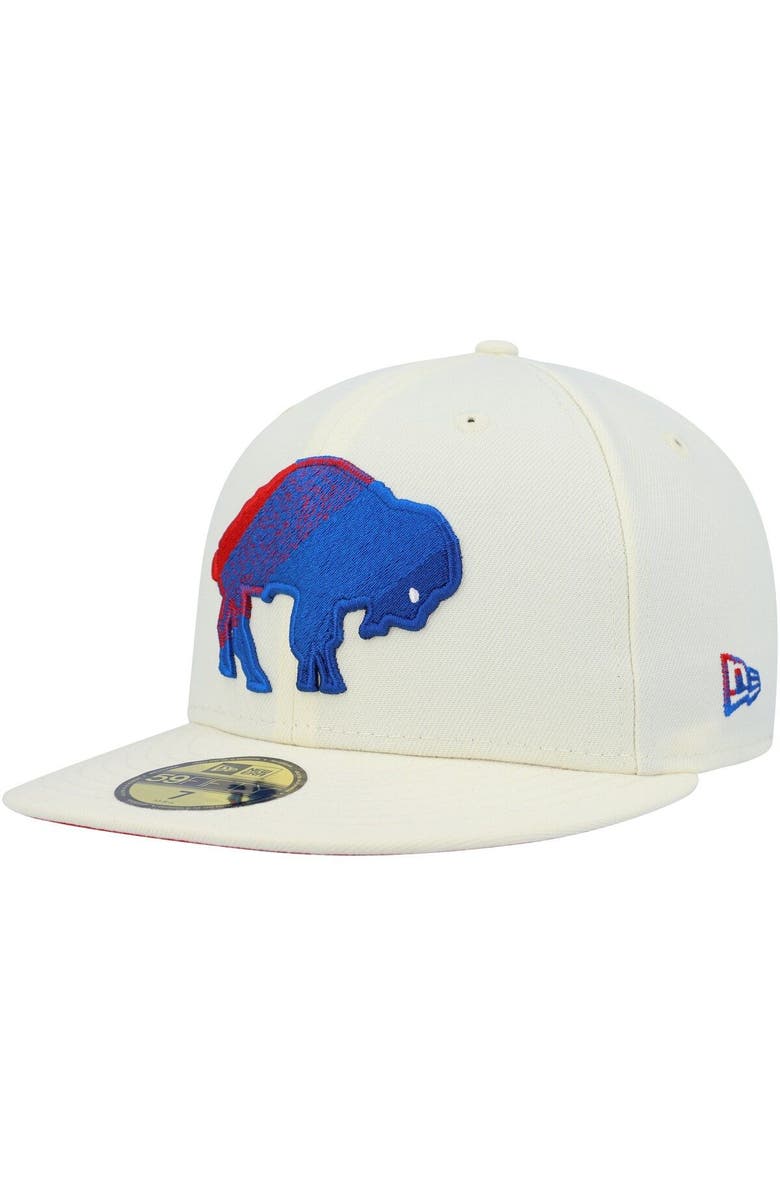 New Era Men's New Era Cream Buffalo Bills Chrome Color Dim 59FIFTY Fitted Hat, Alternate, color, Cream