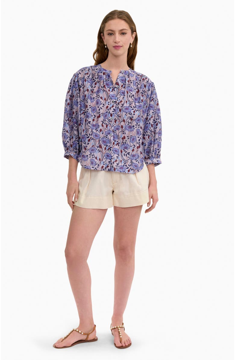 Rebecca Taylor Daphne Blouse, Main, color, Iris Multi
