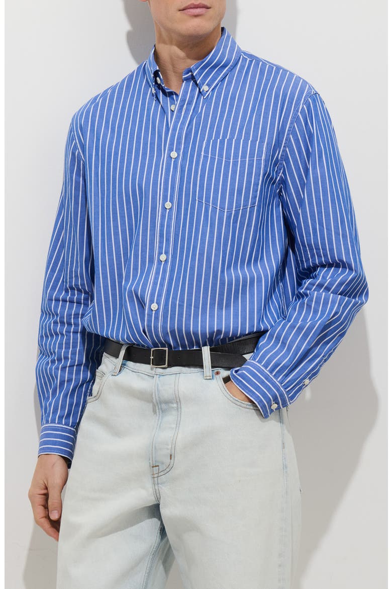 Mill Thing Stripe Button-Down Shirt, Main, color, BLUE/ IVORY