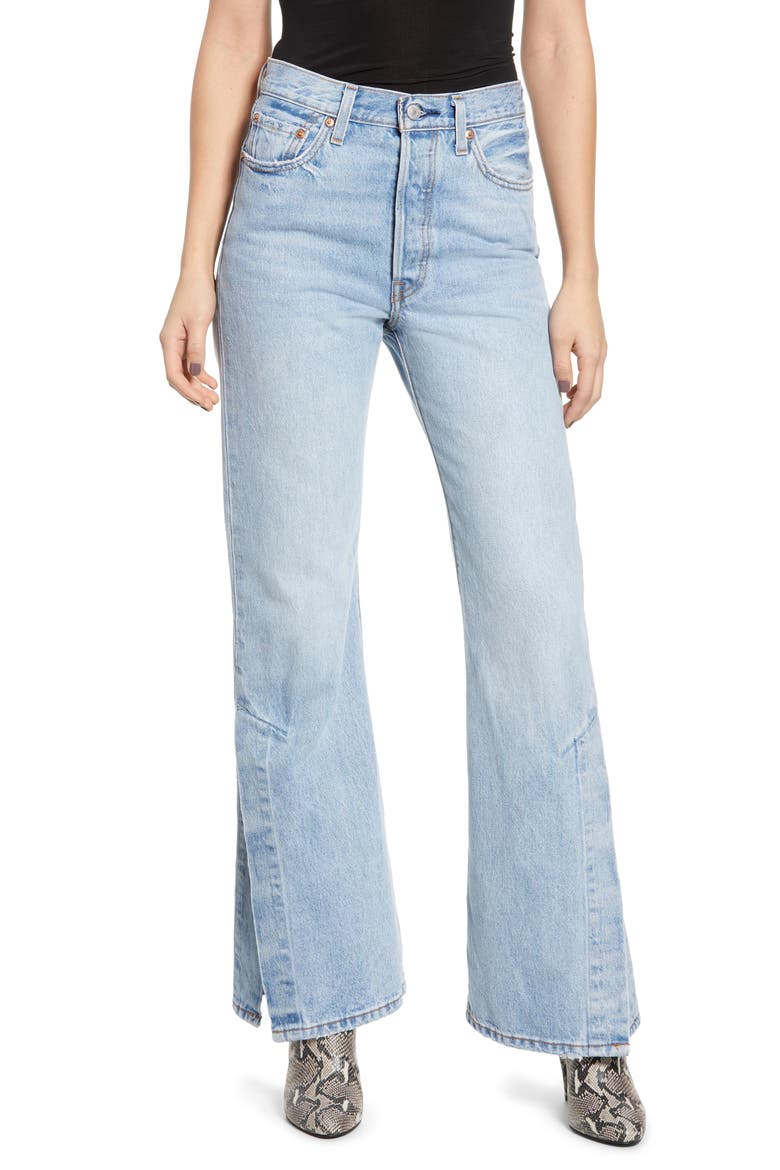 Levi's® Ribcage Super High Waist Split Flare Jeans, Main, color, DAZED AND CONFUSED