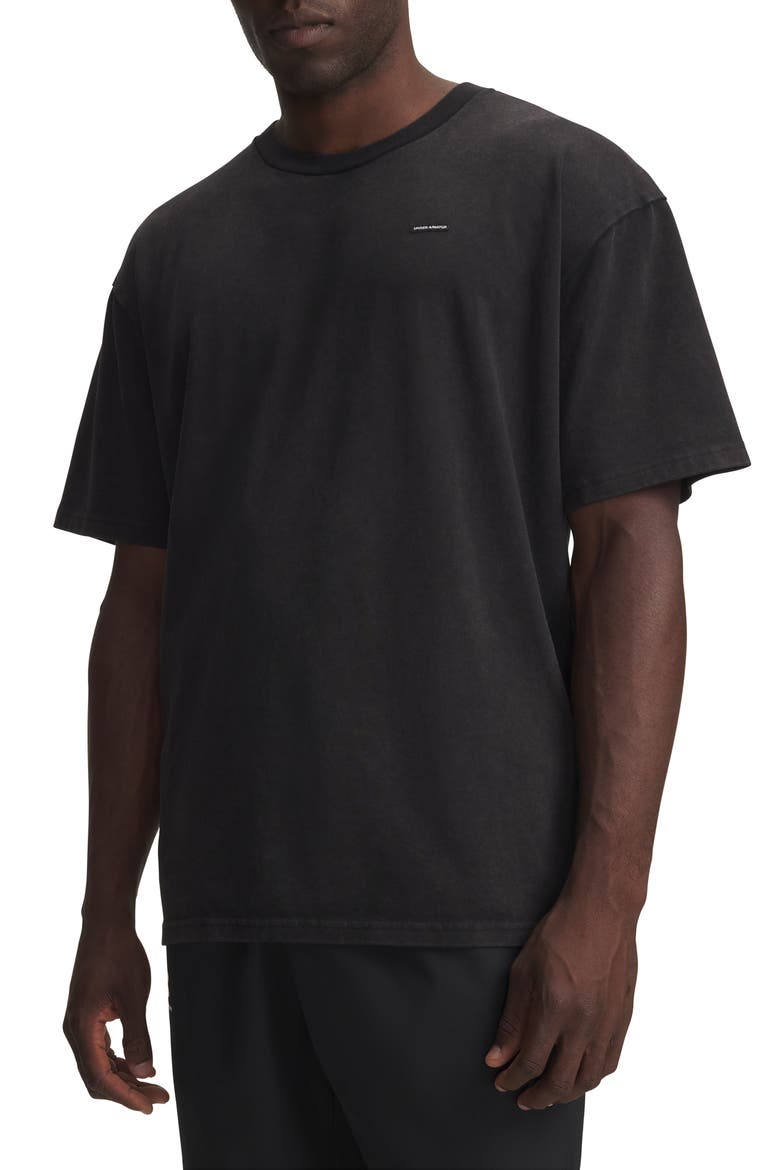 Heavyweight Oversized Washed T-Shirt, Main, color, ULTIMATE BLACK / BLACK