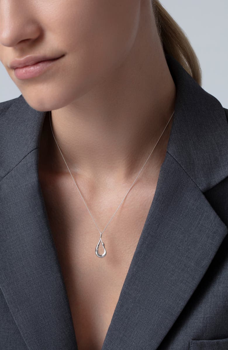 JENNY BIRD Mini Egret Pendent Necklace, Alternate, color, High Polish Silver