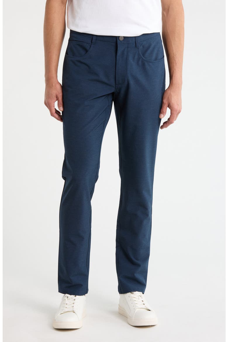 Technical Flat Front Pants, Main, color, BLACK IRIS