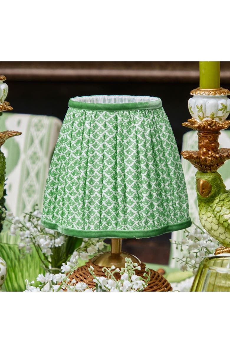Mrs. Alice Green Lotus Lampshade, Alternate, color, Green