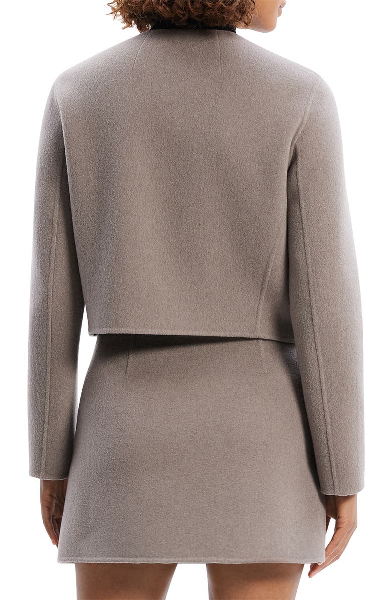Theory Wool & Cashmere Crop Jacket, Alternate, color, Cinder Melange