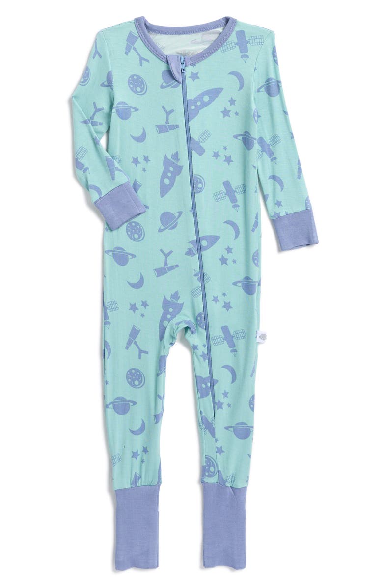 SLEEP ON IT Fitted One-Piece Pajamas, Main, color, Green